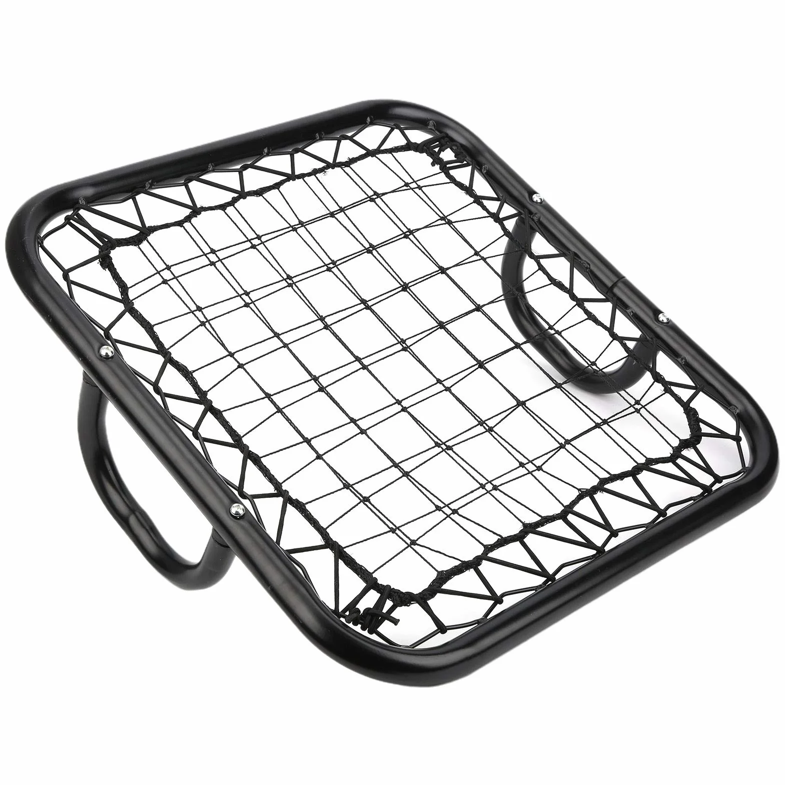 Rebotador de Fútbol Portátil, Equipo de Entrenamiento de Portero de Tamaño Pequeño con Diseño Desmontable y Tornillos de Acero Inoxidable, para Puerta de Fútbol Negro 50x50x12cm