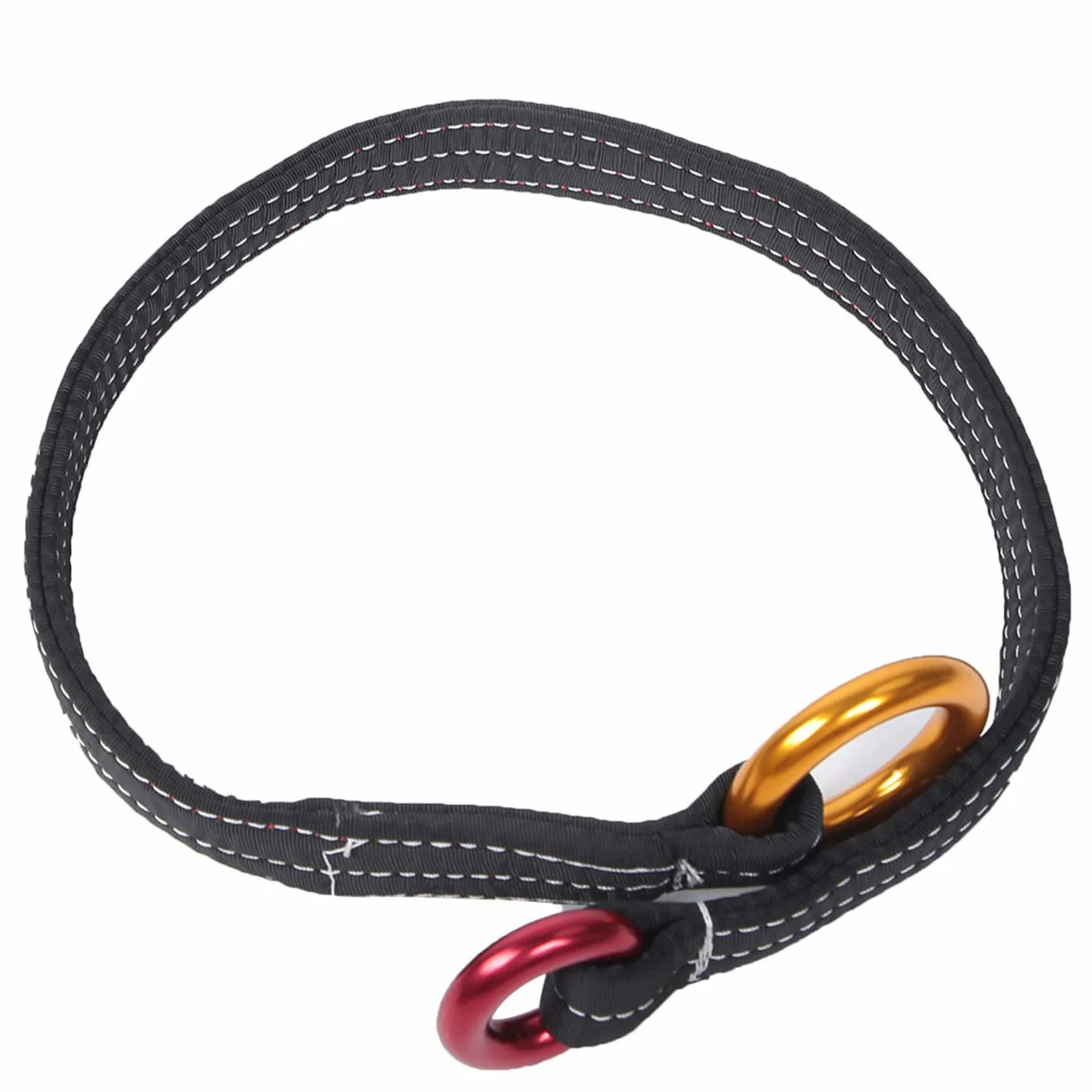 Demeras Cordón de árbol de Escalada de 120 CM Cordón de Alambre de Rescate de árbol de Escalada al Aire con 2 Anillos Colgantes para Escalar