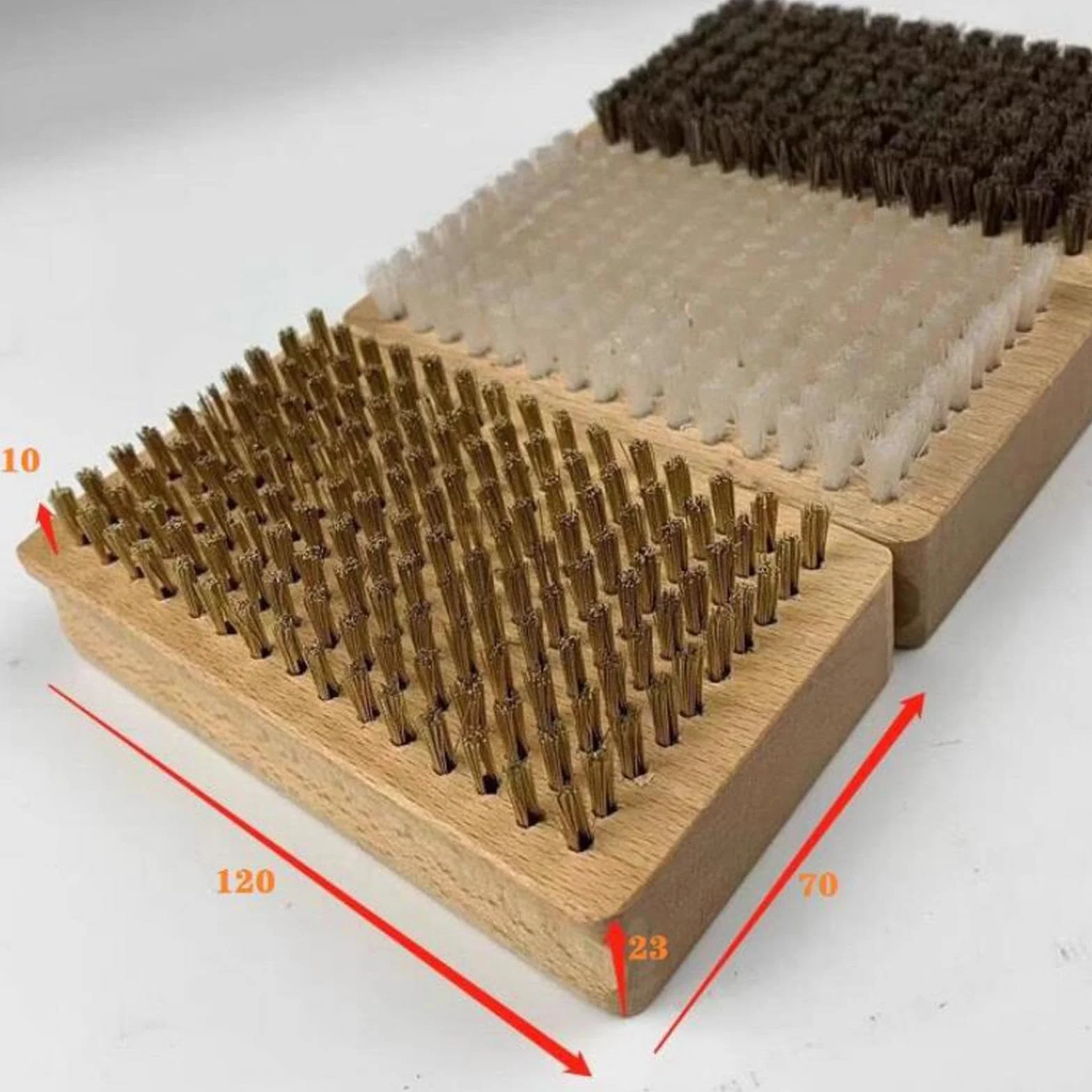 Juego de 3 Cepillos de Cera para Snowboard y Esquí Ligero Duradero