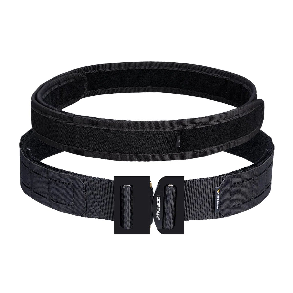 IDOGEAR Cinturón táctico MOLLE de 2 pulgadas con 1,75 pulgadas de ganchillo interior Cinturón bucle rápido Estilo cortado con láser