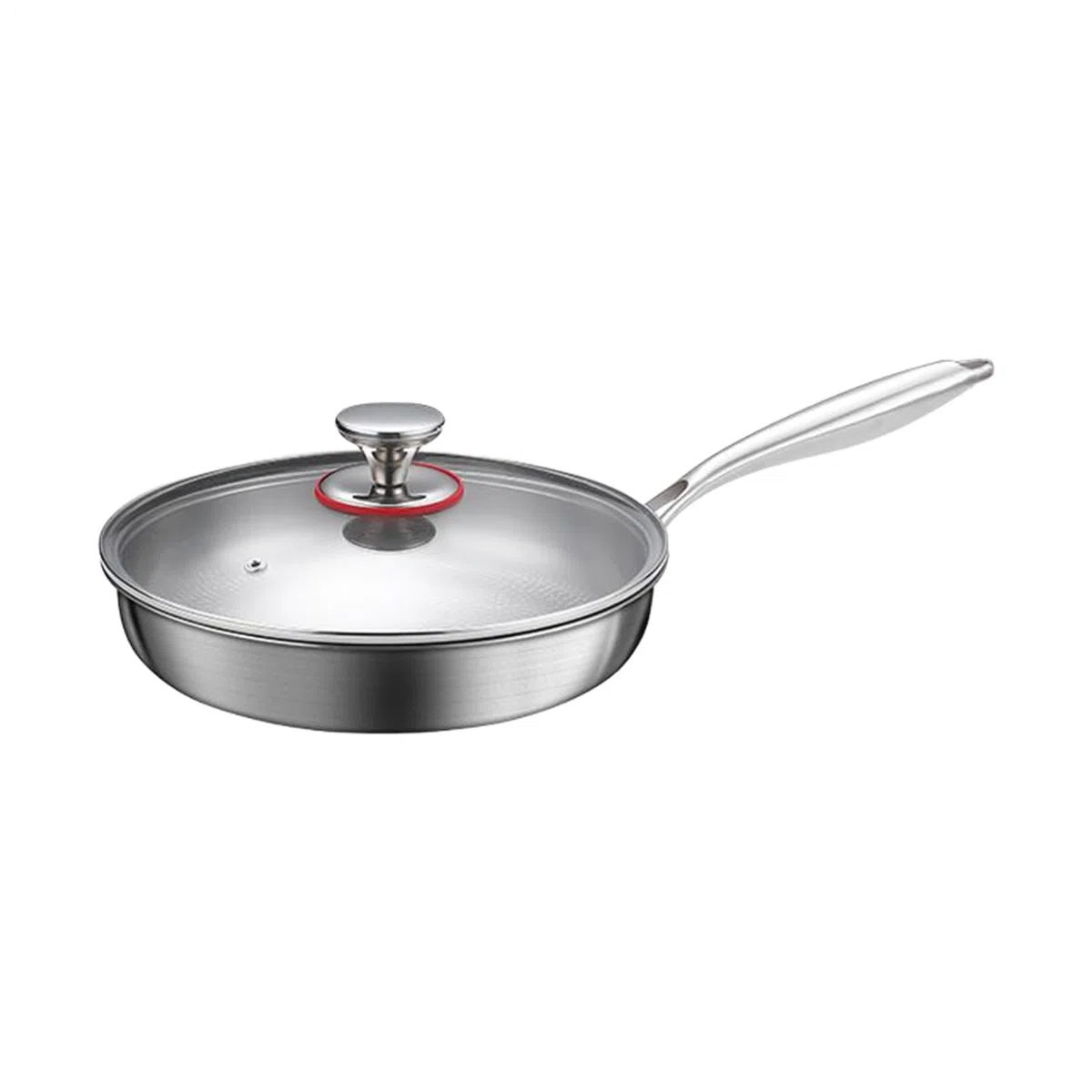 Sartenes de Titanio para Cocinar, Sartén de Titanio, Sartén Antiadherente Con Tapa Para Uso Diario Restaurante Apartamento Hotel Camping Cocina Interior