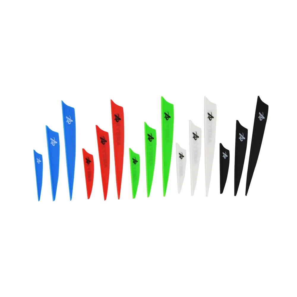 wolfman Tiro con Arco 100 Pcs Pluma de Flecha Pluma de Goma 2/3/4 Pulgadas en Escudo Gota de Agua Pluma de Flecha para Tiro con Arco de Caza DIY