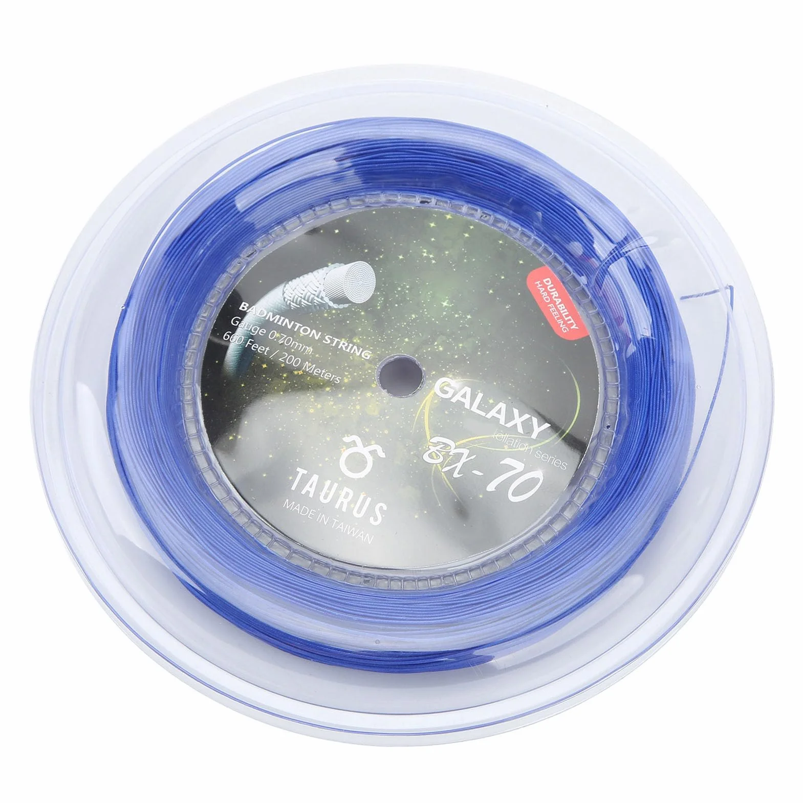 Cuerda de Bádminton POWERTI BX70 0 7mm Alta Elasticidad Nylon Multifilamento 200m Accesorio Profesional para Raquetas Entrenamiento y Competición Color Azul