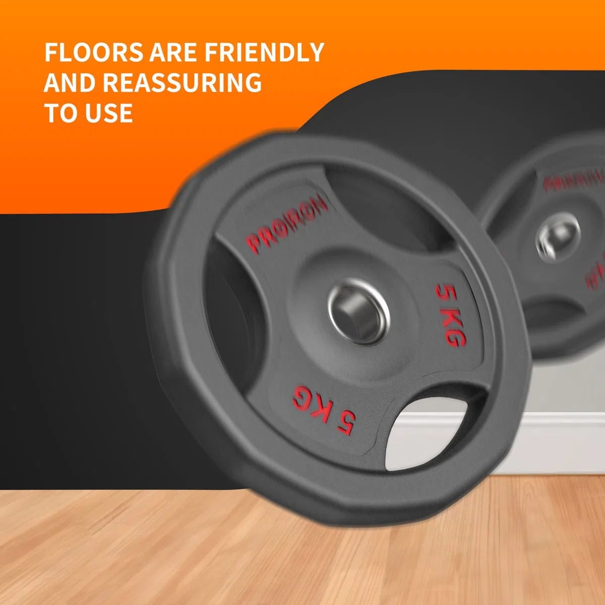 PROIRON Discos Pesas, Orificio Ø30mm - Discos de Pesas de Hierro Fundido Placas de Pesas Recubierta de Goma para Barra o Mancuernas Fitness en Gimnasio Casa, 4 * 1.25KG