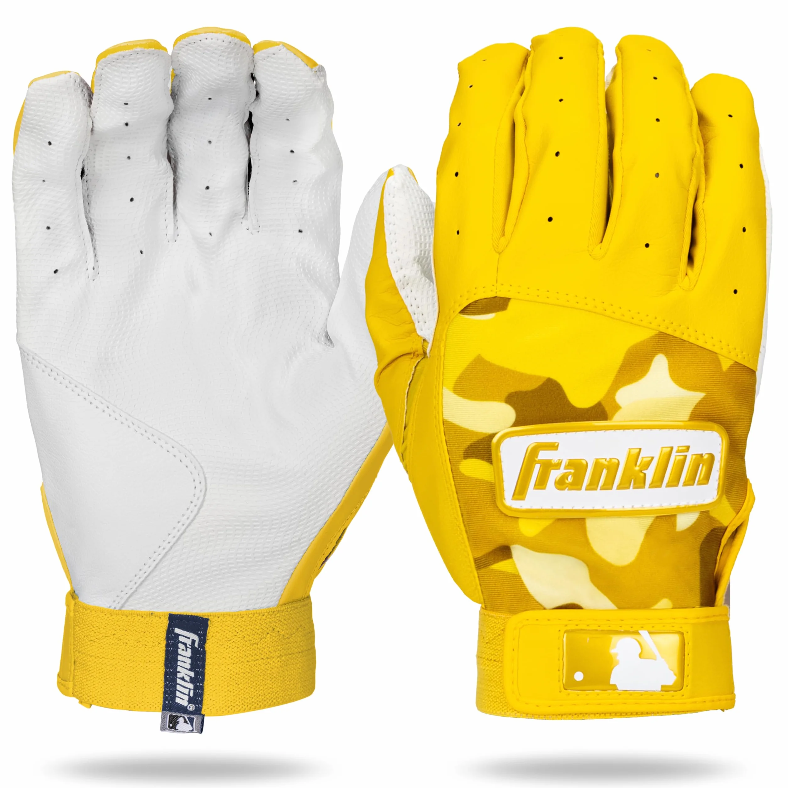 Franklin Sports MLB Digitek - Guantes de bateo para jóvenes - Tecnología Tri-Curve Fit - Guantes de bateo a Medida - Talonera de Piel auténtica - Palma de Microfibra grabada - Guantes de bateo