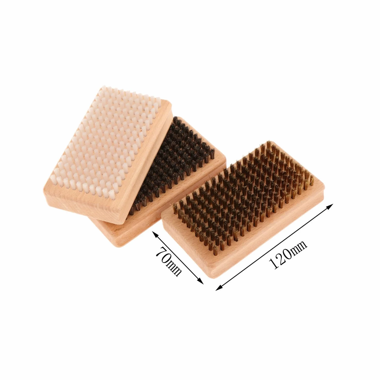 Juego de 3 Cepillos de Cera para Snowboard y Esquí Ligero Duradero