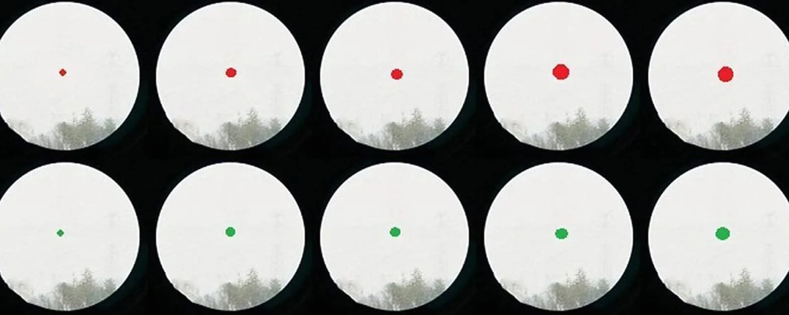 Mira réflex mira de Punto Rojo y Verde de 4 retículas con mira láser roja integrada y Bases estándar de 20 mm