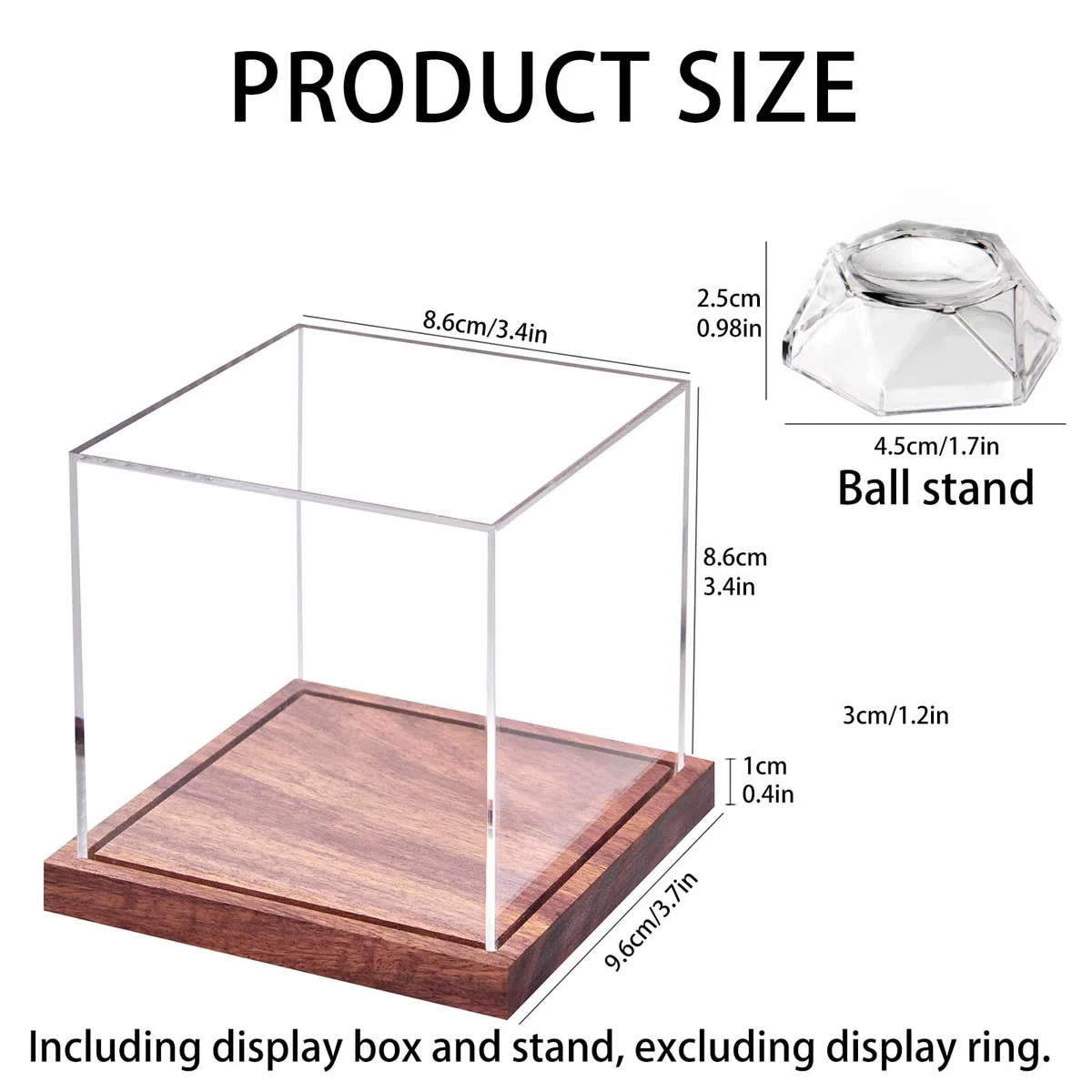 Estuche para Bolas de Golf,Caja Expositora De Bolas De Golf con Soporte De Madera | Estuche Protector para Trofeos A Prueba De Polvo Accesorios Deportivos