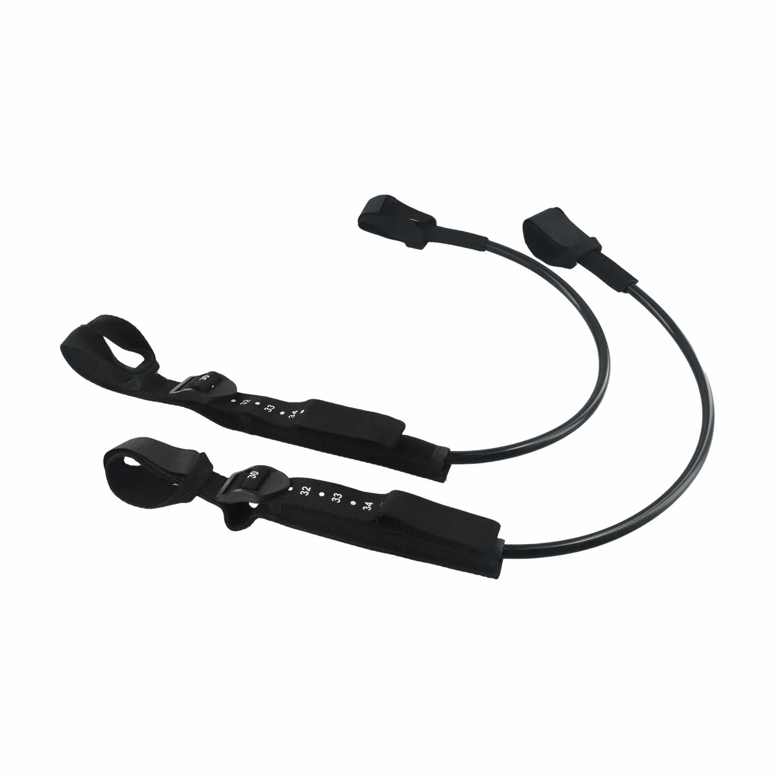 Línea de arnés de windsurf, rango ajustable 28 34 pulgadas, paquete de 2, color negro (28-34 pulgadas)