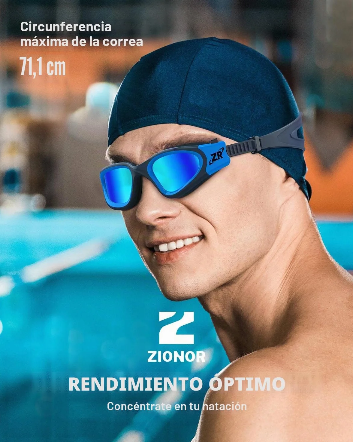 ZIONOR G1 Gafas de natación polarizadas anti niebla anti UV