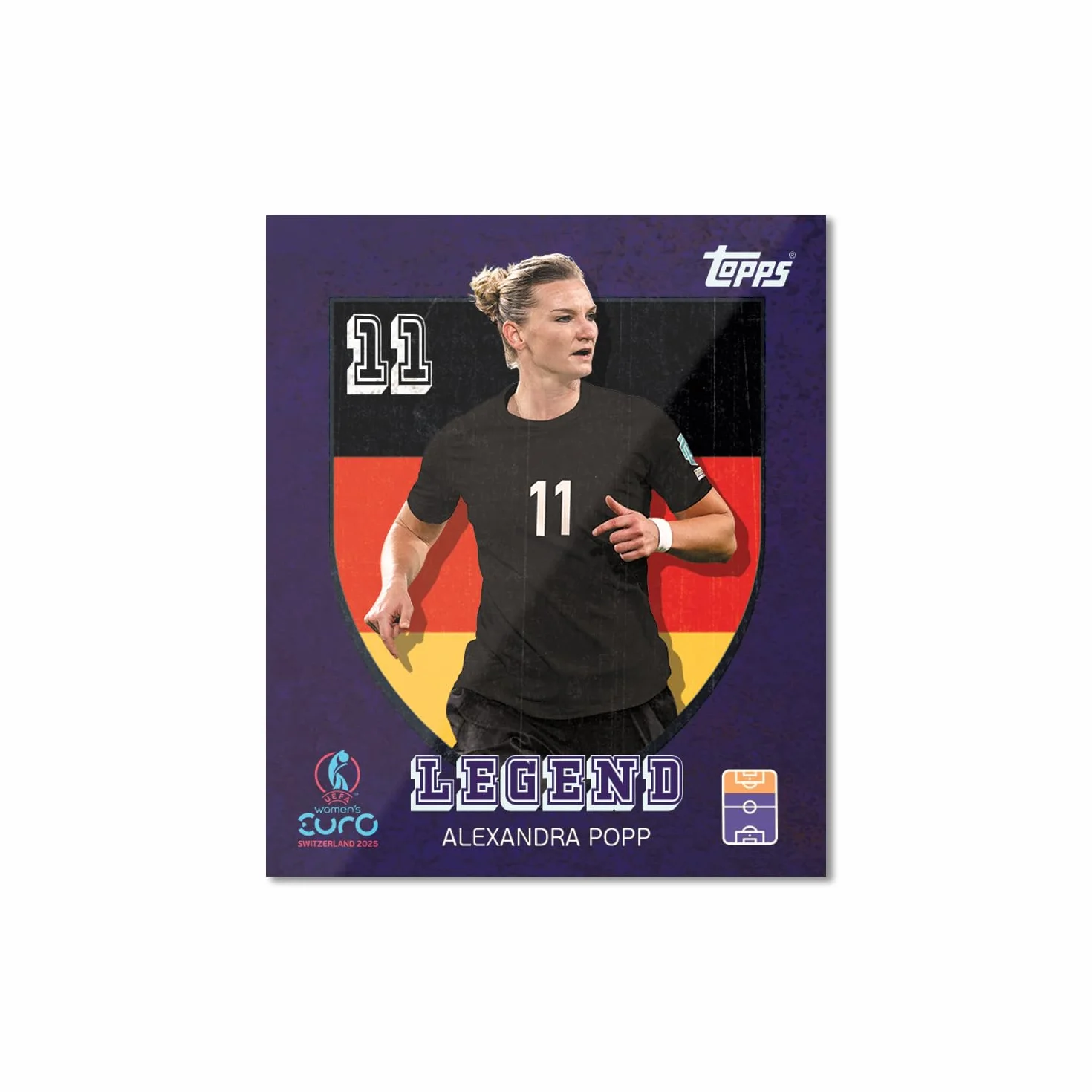 Topps Official Women's Euros 2025 Sticker Collection – Caja completa – 50 paquetes de pegatinas para mujer de euros por caja (300 pegatinas).