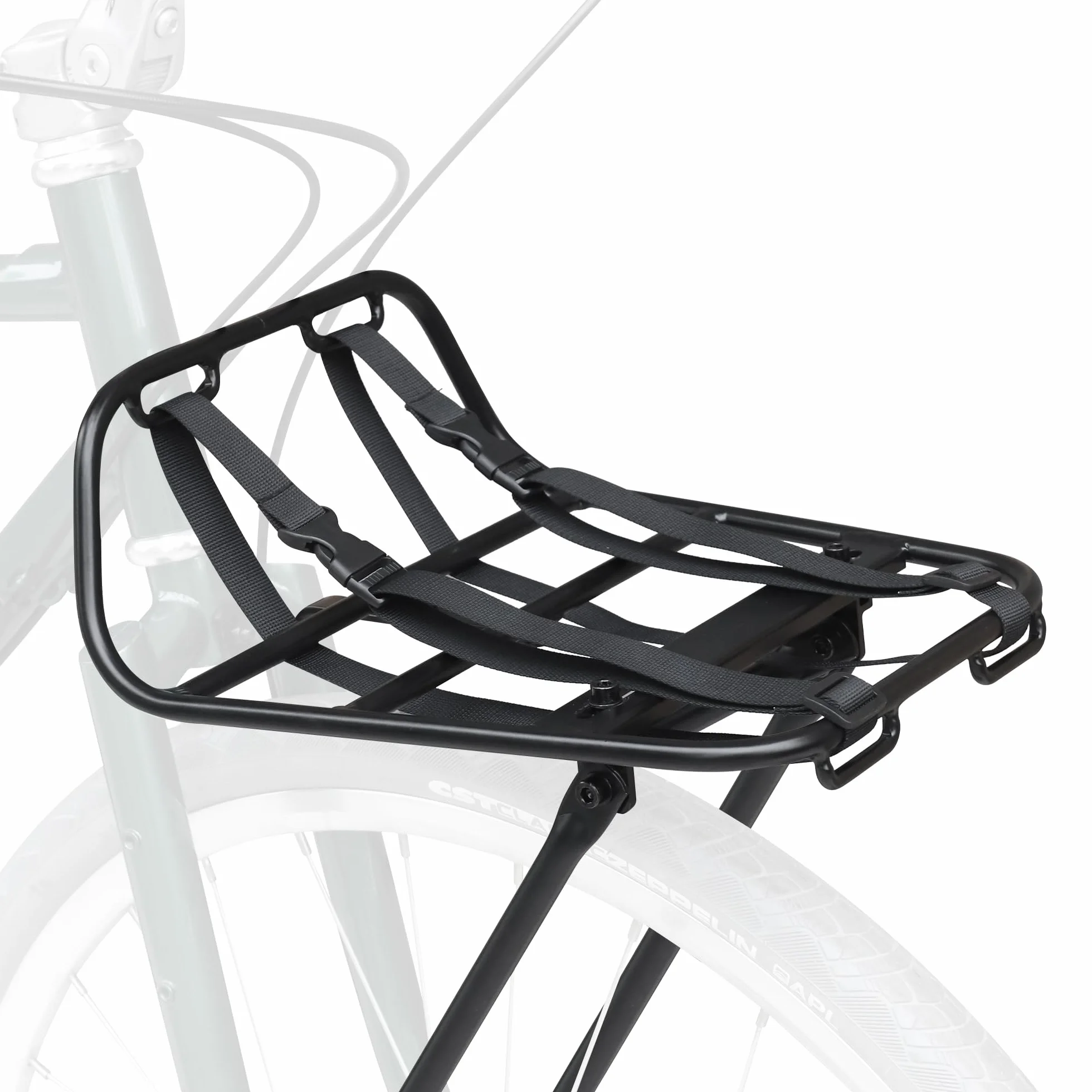 ZUKKA - Portaequipajes de bicicleta delantero - Carga máxima de 15 kg - Aleación de aluminio - Apto para bicicletas de 24-29 pulgadas 700C para bicicleta de montaña y bicicleta de carretera