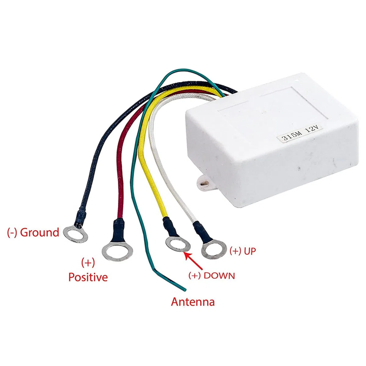 Kit de Control Remoto de Cabrestante Inalámbrico, KIMISS Anchor Control Remoto Molinete Interruptor Inalámbrico Controlador de Ajuste Marine Boat Sail Accesorio 2 Transmisor