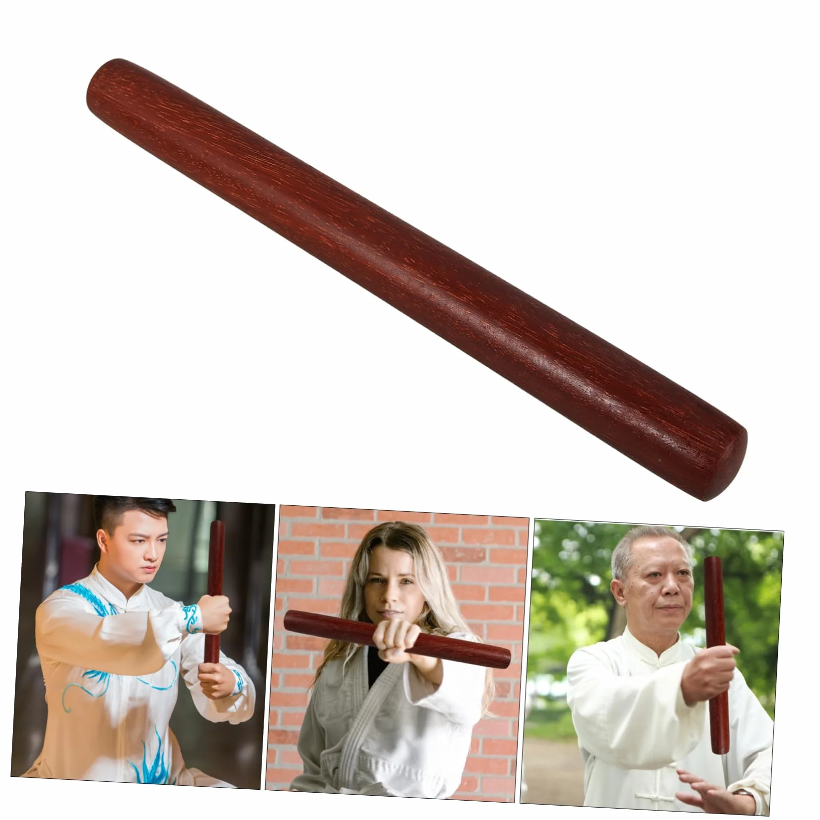 Yardwe Regla de Tai Chi Portátil de Madera, Palo de Kungfu para Práctica de Artes Marciales