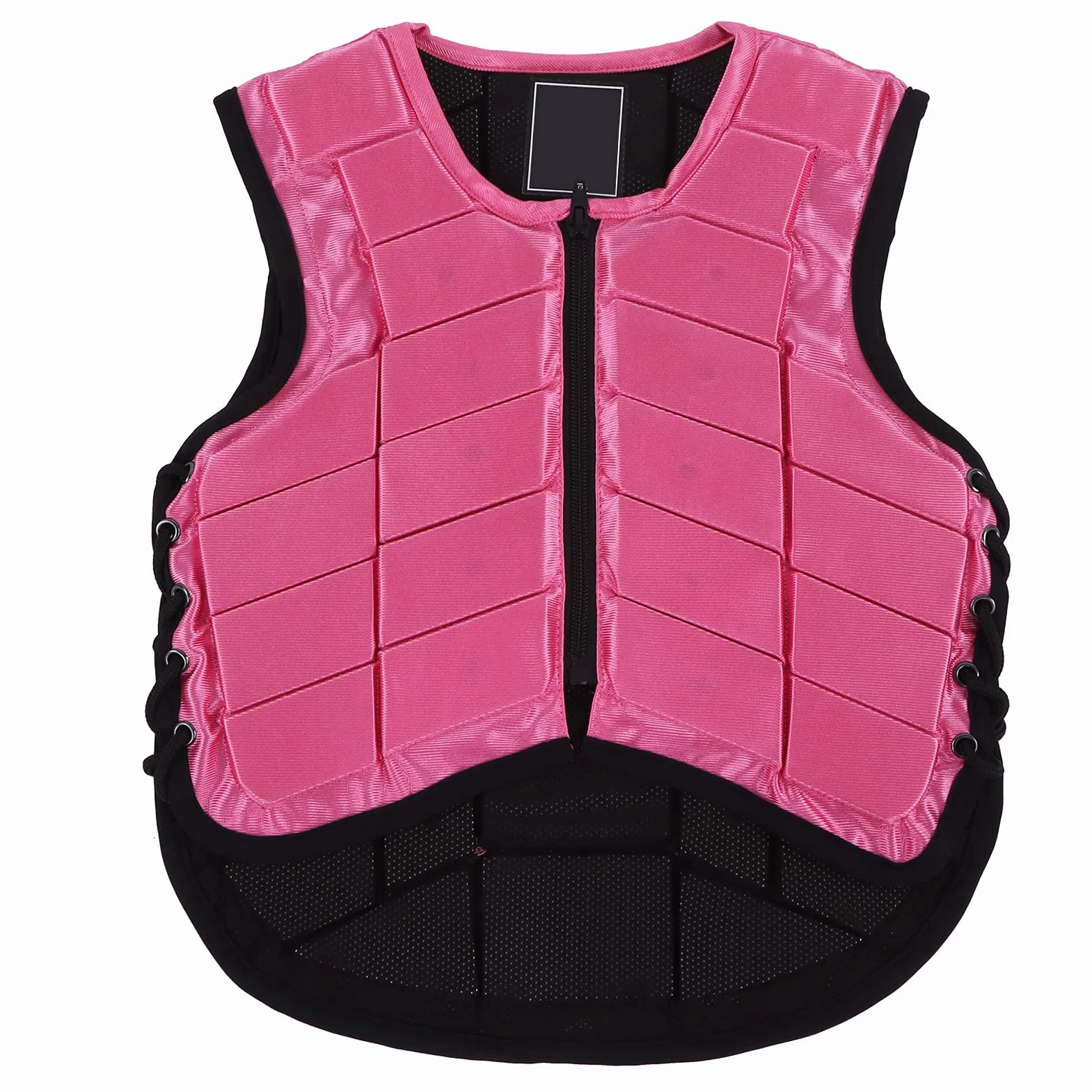 Chaleco ecuestre acolchado de espuma para niños, equipo de protección para equitación, color rosa
