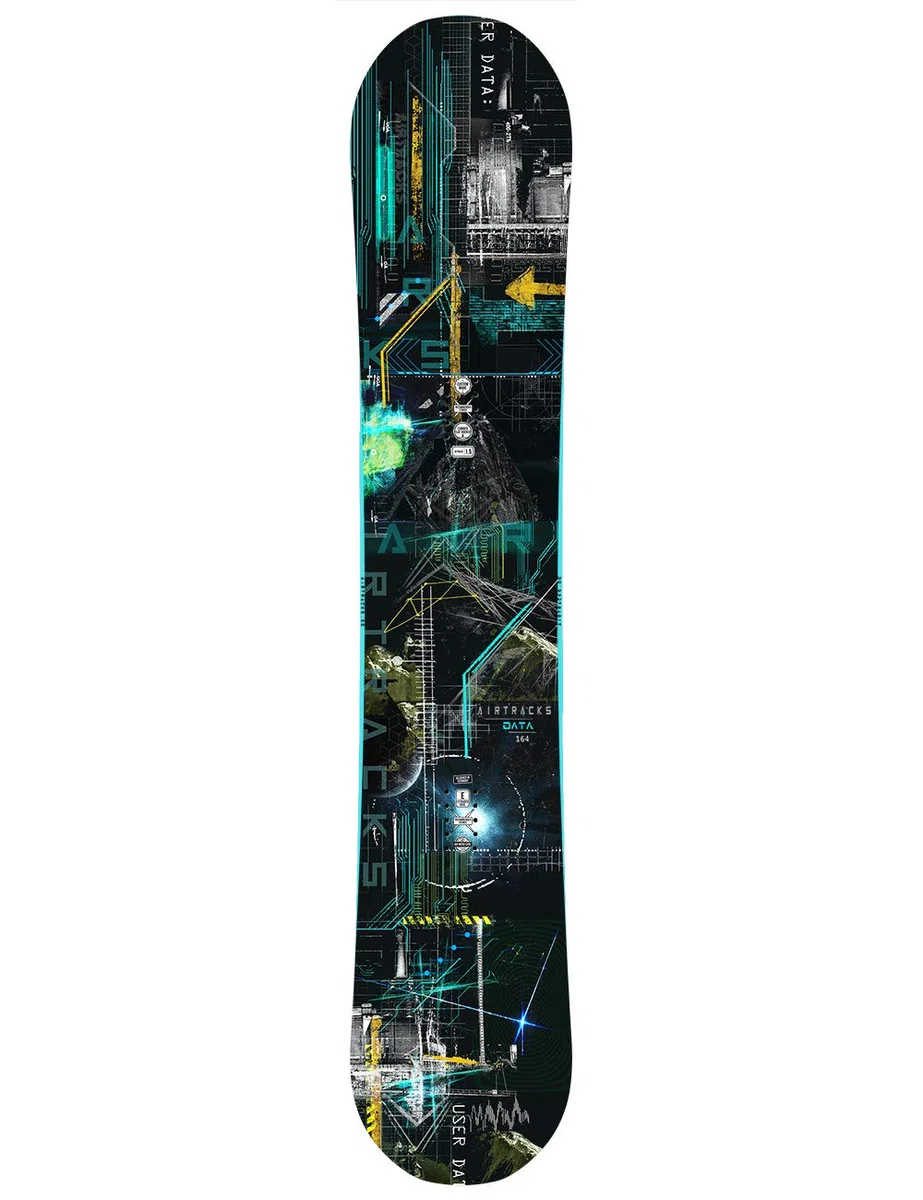 AIRTRACKS Snowboard Set (Paquete Completo) Tabla Data Wide Rocker+Fijaciones Master FASTEC+SB Bolsa/Nuevo