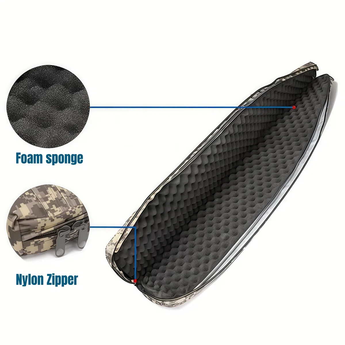 95cm Juego de Guerra Militar Táctico Gun Bag Durable Antirresbaladizo Equipo de Caza Resistente al Agua Rifle de Pistola de Aire Funda Protectora (5 Colores Opcionales)