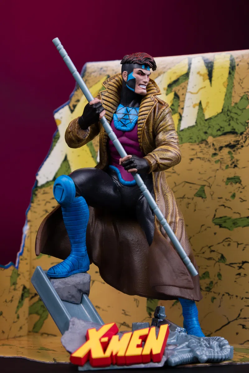 McFarlane Marvel Gambit - Juguete Coleccionable a Escala 1:10 con Escena (X-Men #1)