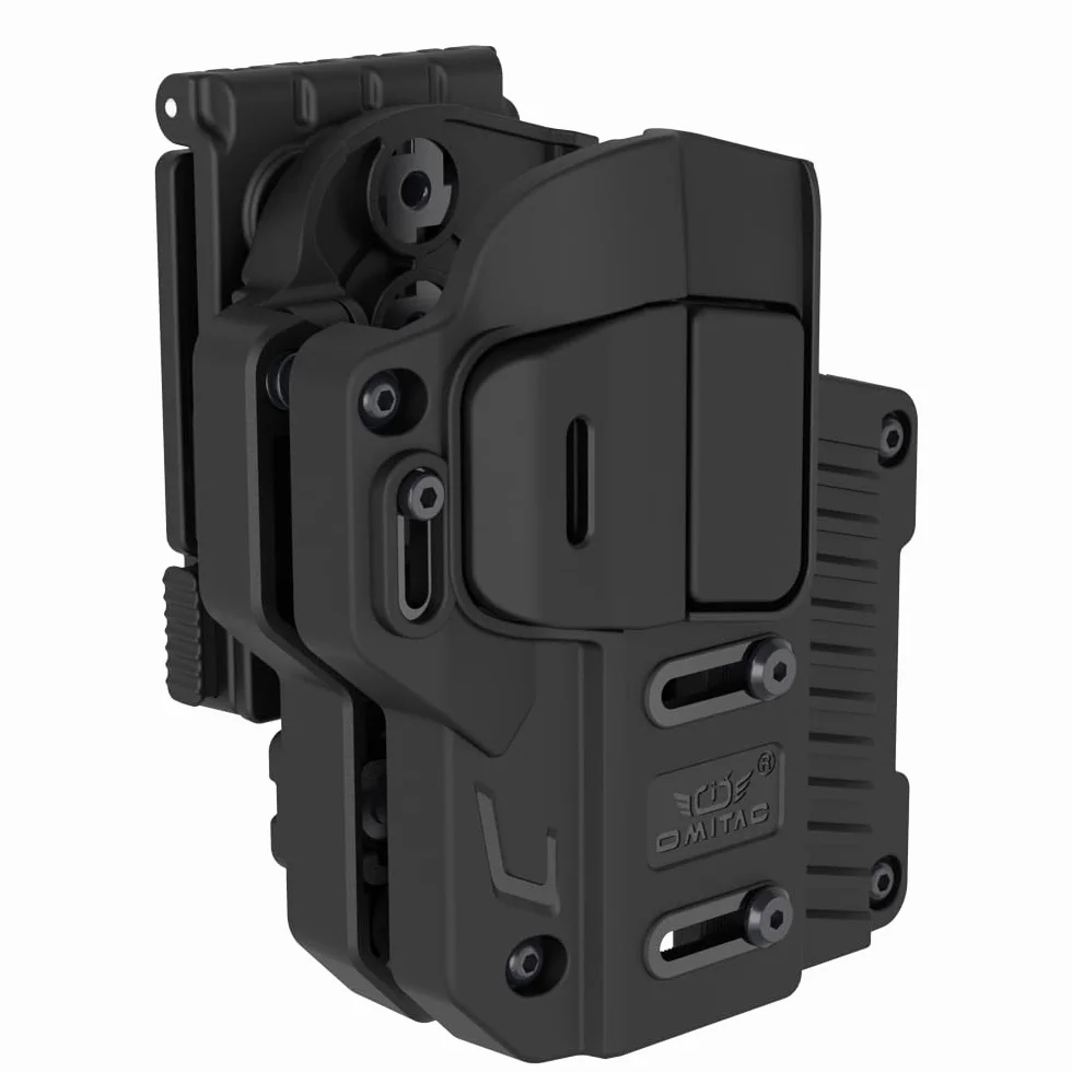 Funda táctica universal con clip para cinturón, funda OWB para más de 200 pistolas más populares de tamaño completo, compactas y semiautomáticas