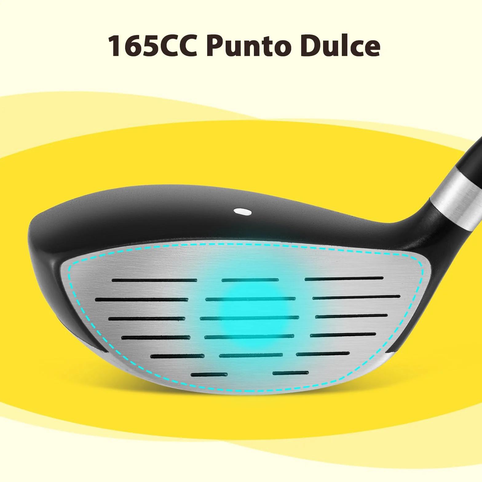 GYMAX Palo de Golf de Madera de Fairway Junior #3, Palo de Golf Infantil con Eje de Fibra de Vidrio y Funda de Espuma, con Agarre de Espuma para Niños de 8-10 Años, Mano Derecha, 34”