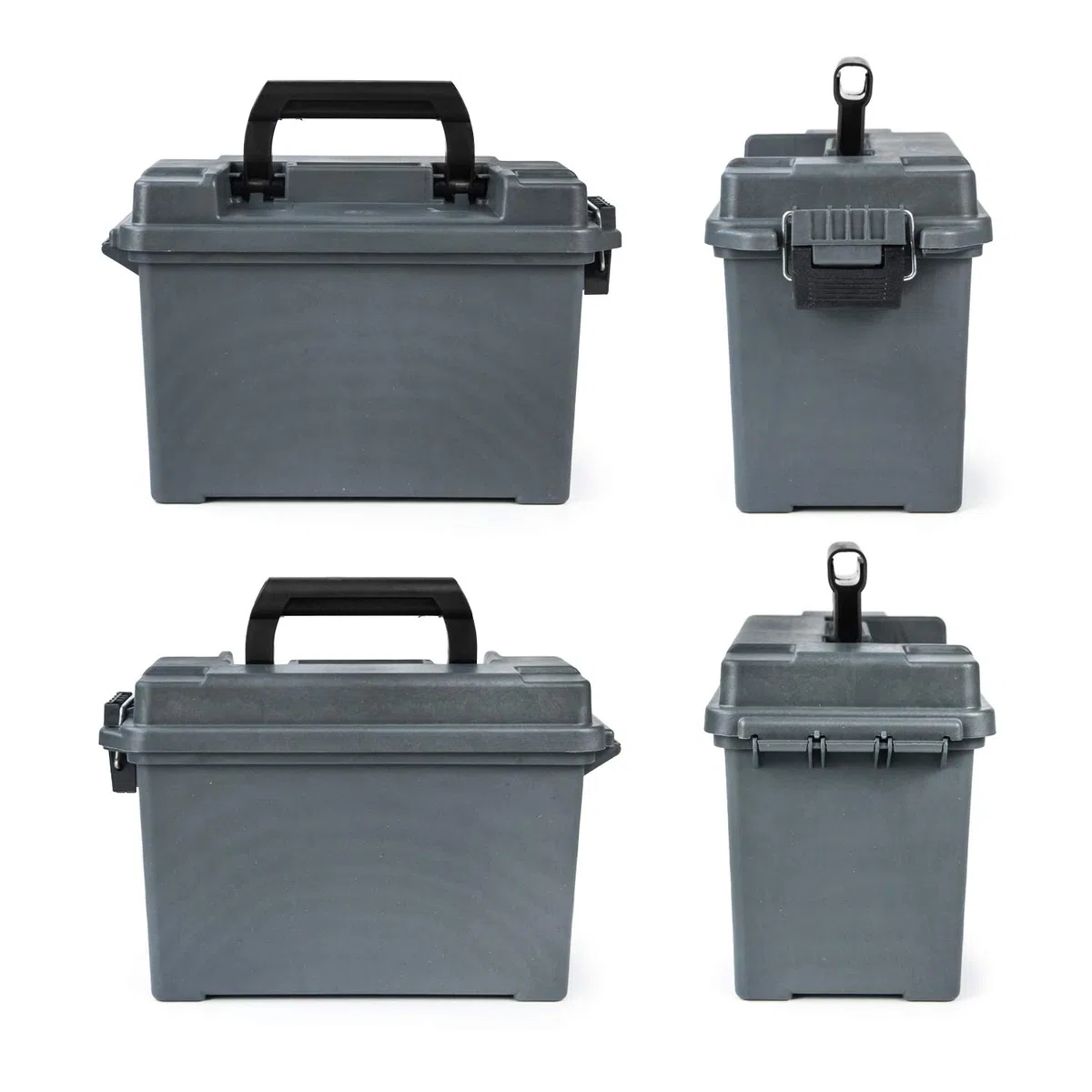 GUGULUZA Caja de Municion de plástico Hermética Ammo Box, Combo de 2, Gris