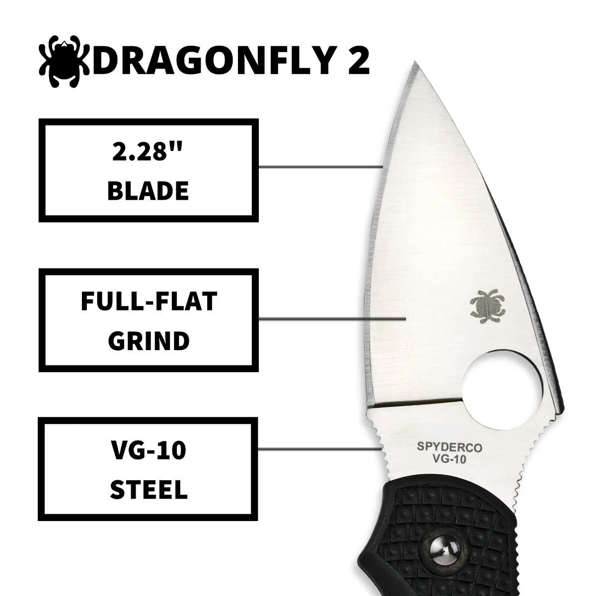 Spyderco SC28PBK2 Cuchillo tascabile,Unisex - Adulto, Negro, un tamaño