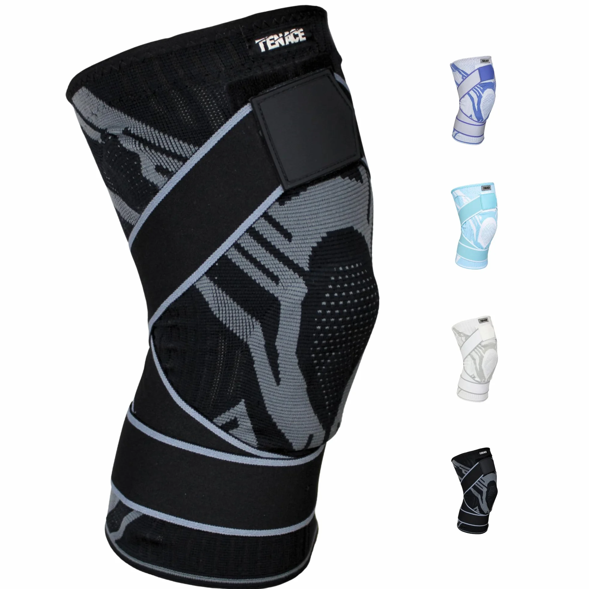 Tenace Rodillera Jiu Jitsu, Grappling - Protección Rodillas de Compresión y Acolchado MMA, BJJ, Muay Thai, Judo - Alta Durabilidad y Rendimiento Unisex (1, Negro, X-Large)