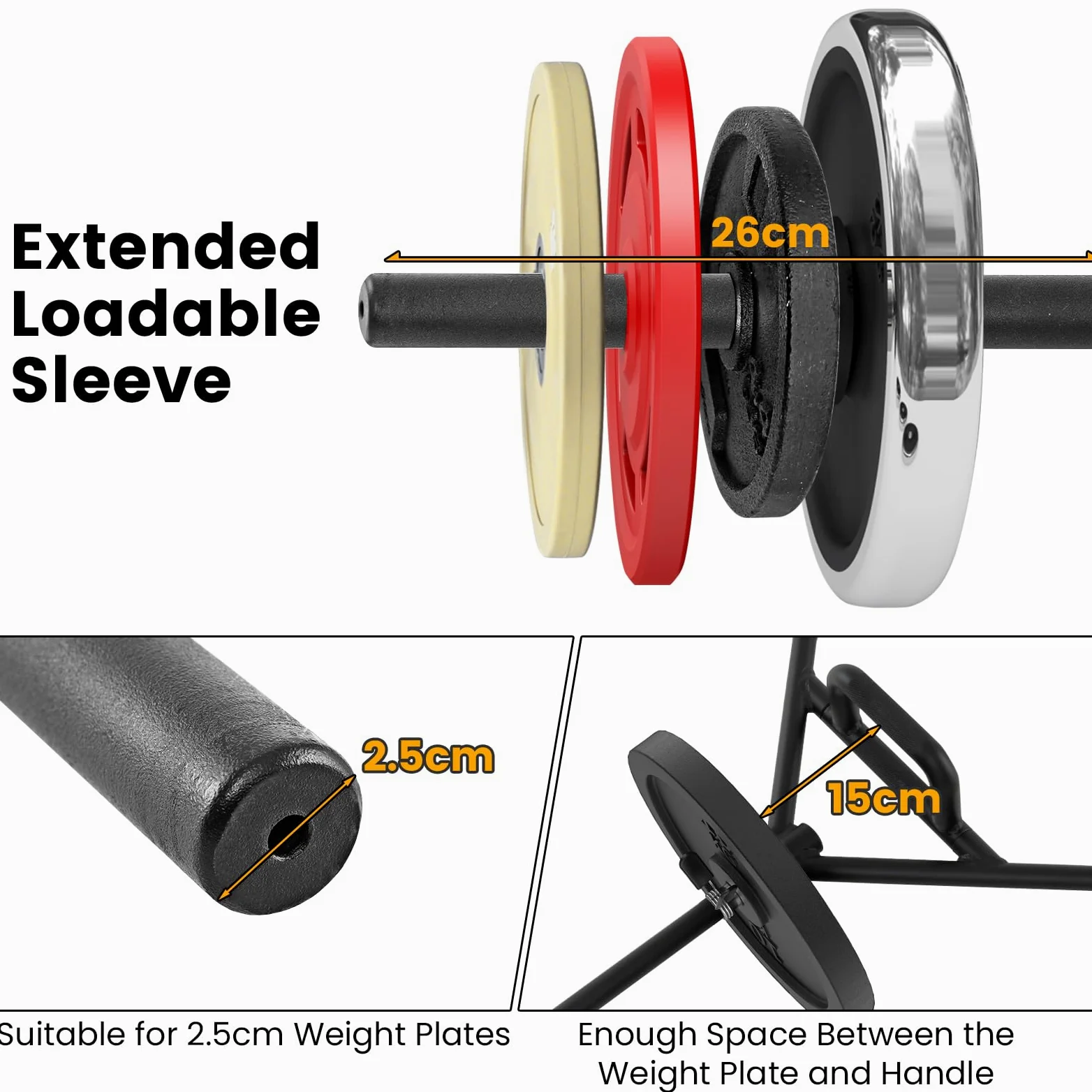 KOMFOTTEU Trap Bar, Barra de Pesas con Mango Plegable, Barra Hexagonal de Acero con Cierre de Muelle, Barra de Trampa de hasta 226 kg para Sentadillas, Peso Muerto, 142 cm