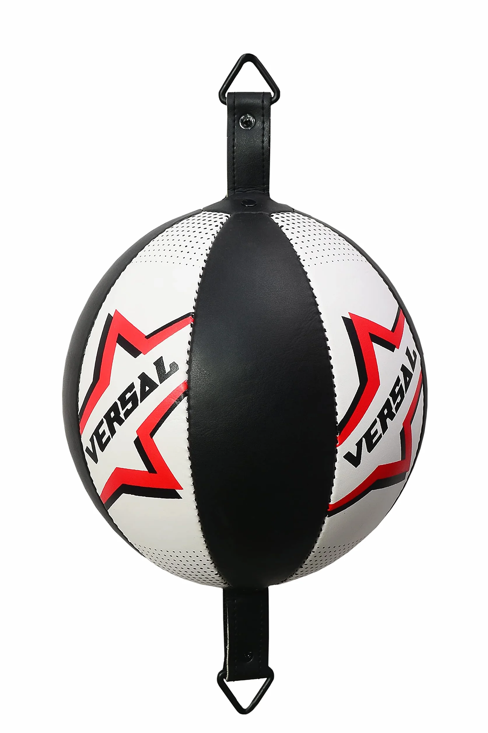 Pelota de boxeo de doble extremo de piel para MMA Speedball entrenamiento saco con cuerdas y anclajes