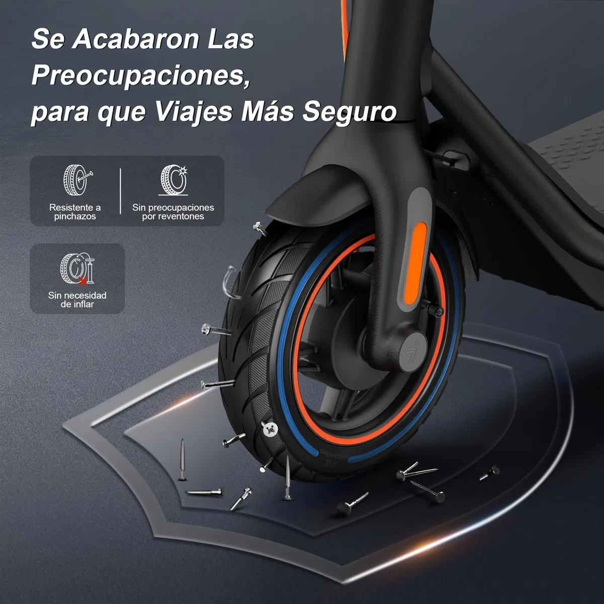 10x2,125 Neumáticos macizos 250x54 Neumáticos sólidos para Xiaomi 4/4Pro(gen1)/4Lite(gen2)/Ninebot F40D2/D38D Patinete eléctrico de 10 pulgadas Neumáticos macizos Neumáticos de repuesto