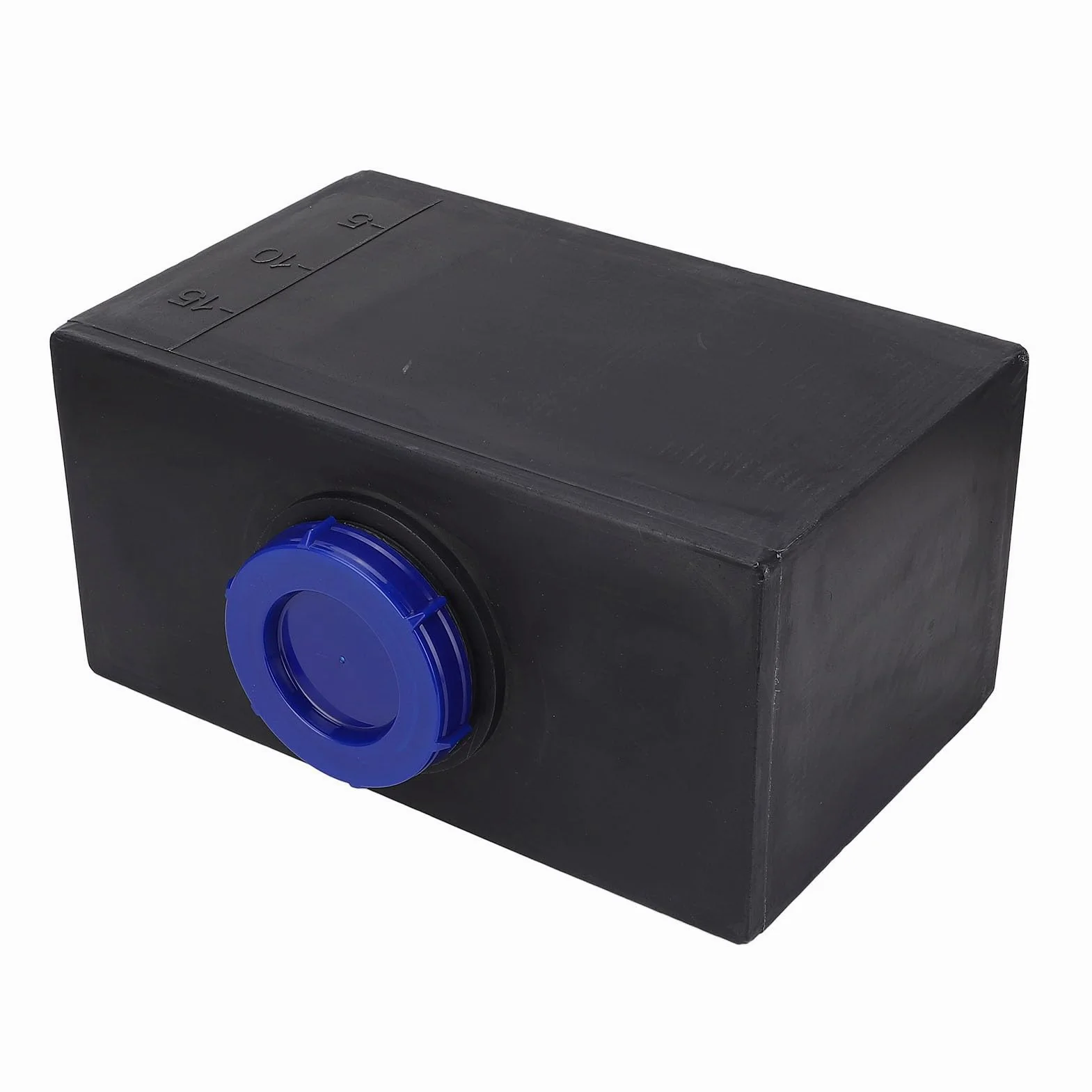 Depósito de agua de 5 galones, tanque de agua para autocaravana, color negro, resistente al frío, tanque de almacenamiento de agua cuadrado para remolques, barcos, yates, 15,7 X
