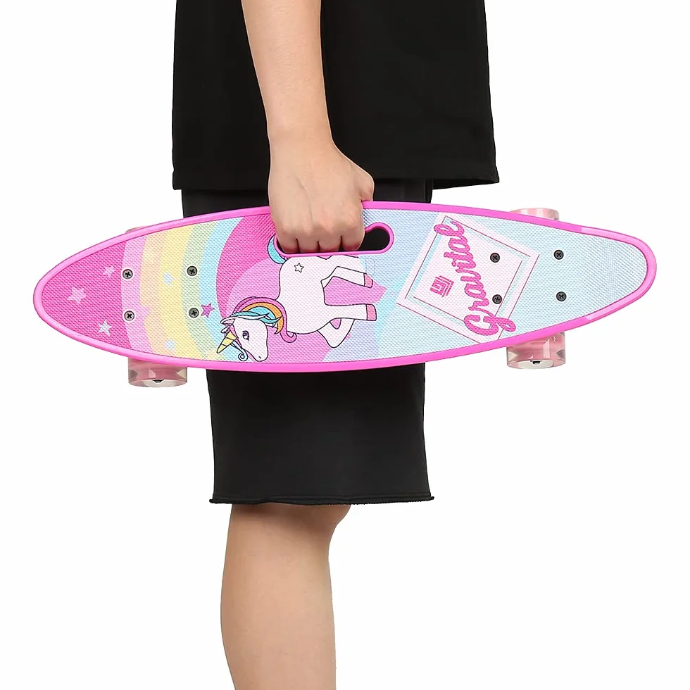 Monopatín Completo para Principiantes, Adolescentes, niños, monopatín 7 Capas de Madera de Arce con rodamientos ABEC-7 Monopatín Longboards