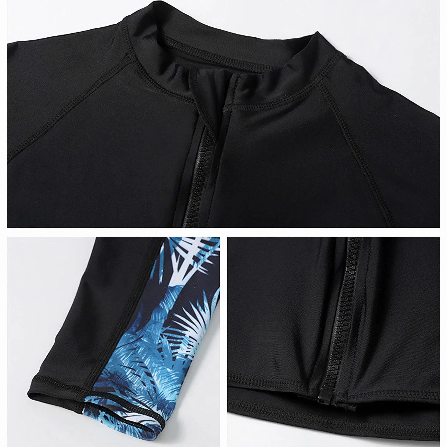 Traje de Neopreno para Mujer, Juego de 5 Piezas Traje de Surf Protección UV, Traje de Buceo Elástico Atlético Manga Larga Verano, Traje de Baño Dividido-XL(59-66kg)-Mujer