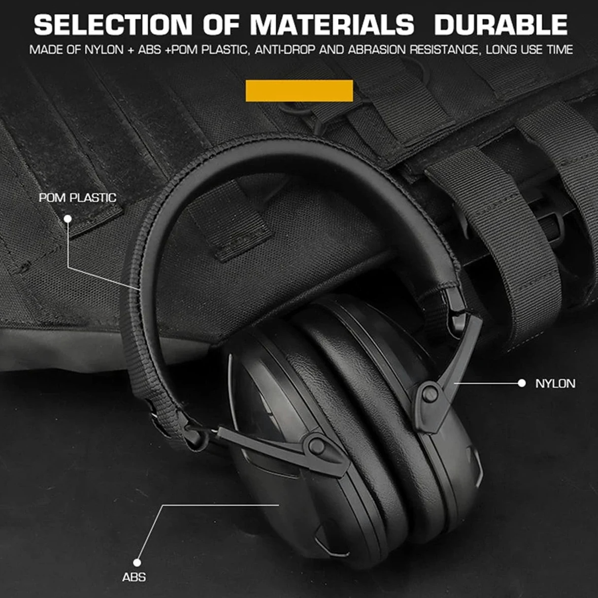 ACEXIER Tactical Shooter Auriculares con reducción de ruido Orejeras antirruido Protector auditivo Auriculares plegables para disparos de caza