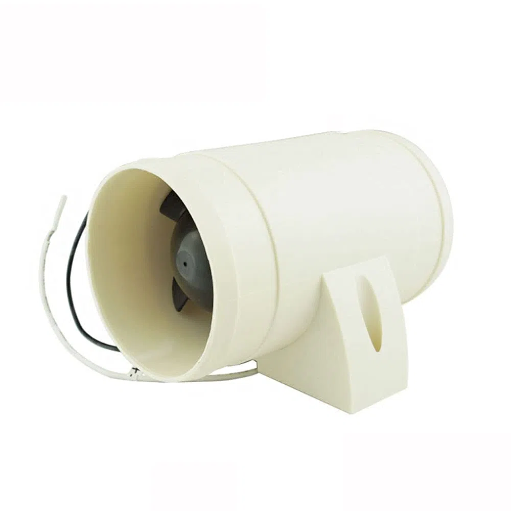 Riloer Soplador de aire en línea de 12 V con ventilador compacto de tubo de entrada de 75 MM/3 "para ventilación de cabina marina de galera de motor de sentina de barco