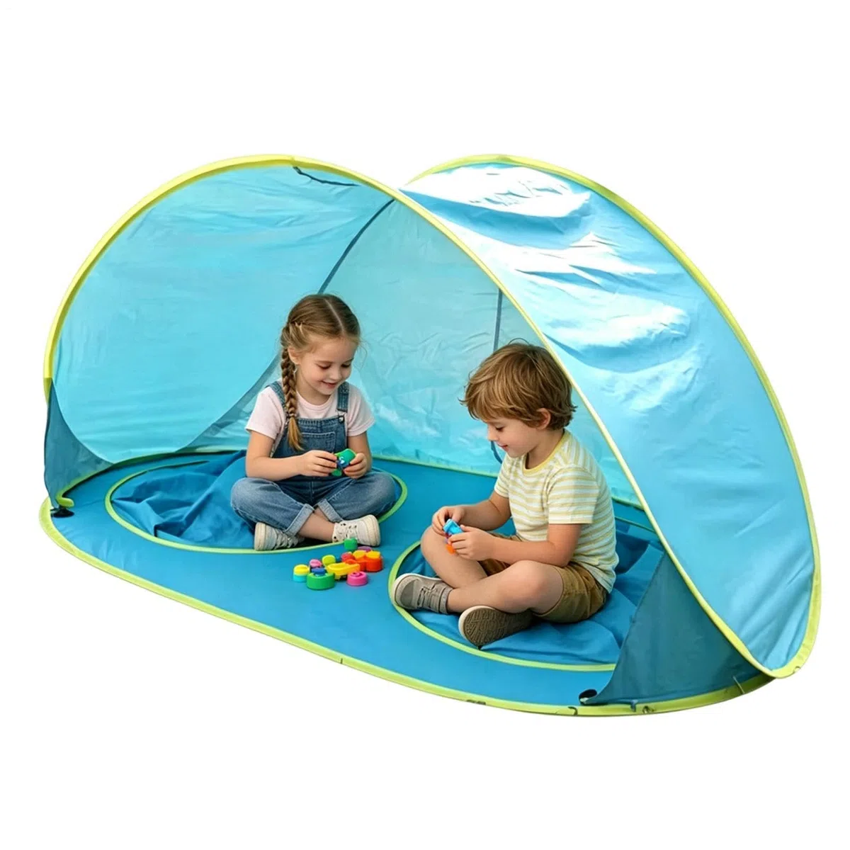 Pop-Up Kids Beach Tent with Little Pool, Child Beach Tent with Pool | UV Protection Foldable Portable Sun Shelter, For Vacation, Camping, Picnics, Garden, Park