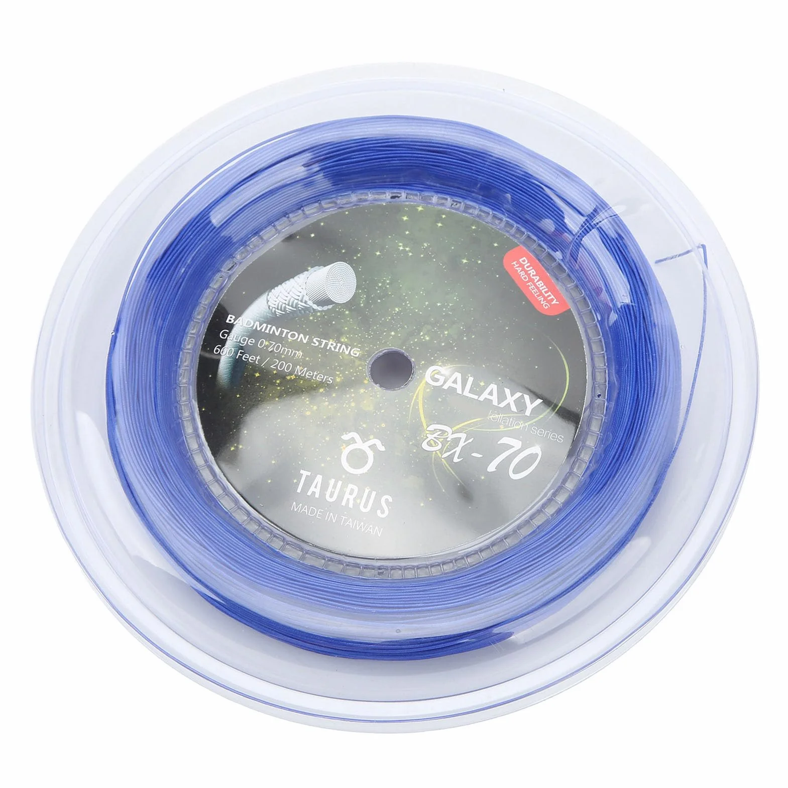 Cuerda de Bádminton POWERTI BX70 0 7mm Alta Elasticidad Nylon Multifilamento 200m Accesorio Profesional para Raquetas Entrenamiento y Competición Color Azul