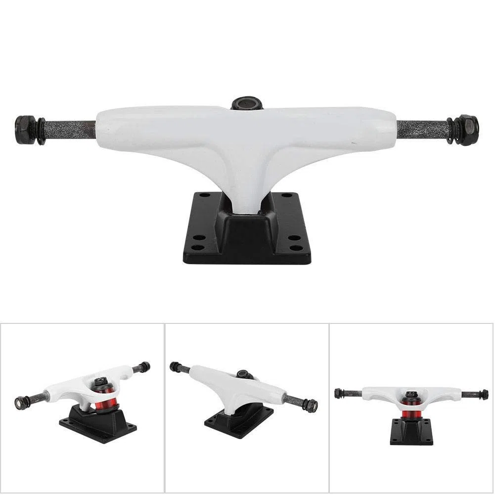Alomejor 2 Unidades Camiones para Skateboard Profesional 4-8 Pulgadas de Aleación de Aluminio y Magnesio, Trucks para Patineta Longboard Reemplazo Estándar, Ideal para Patinar Urbano y Acrobacias