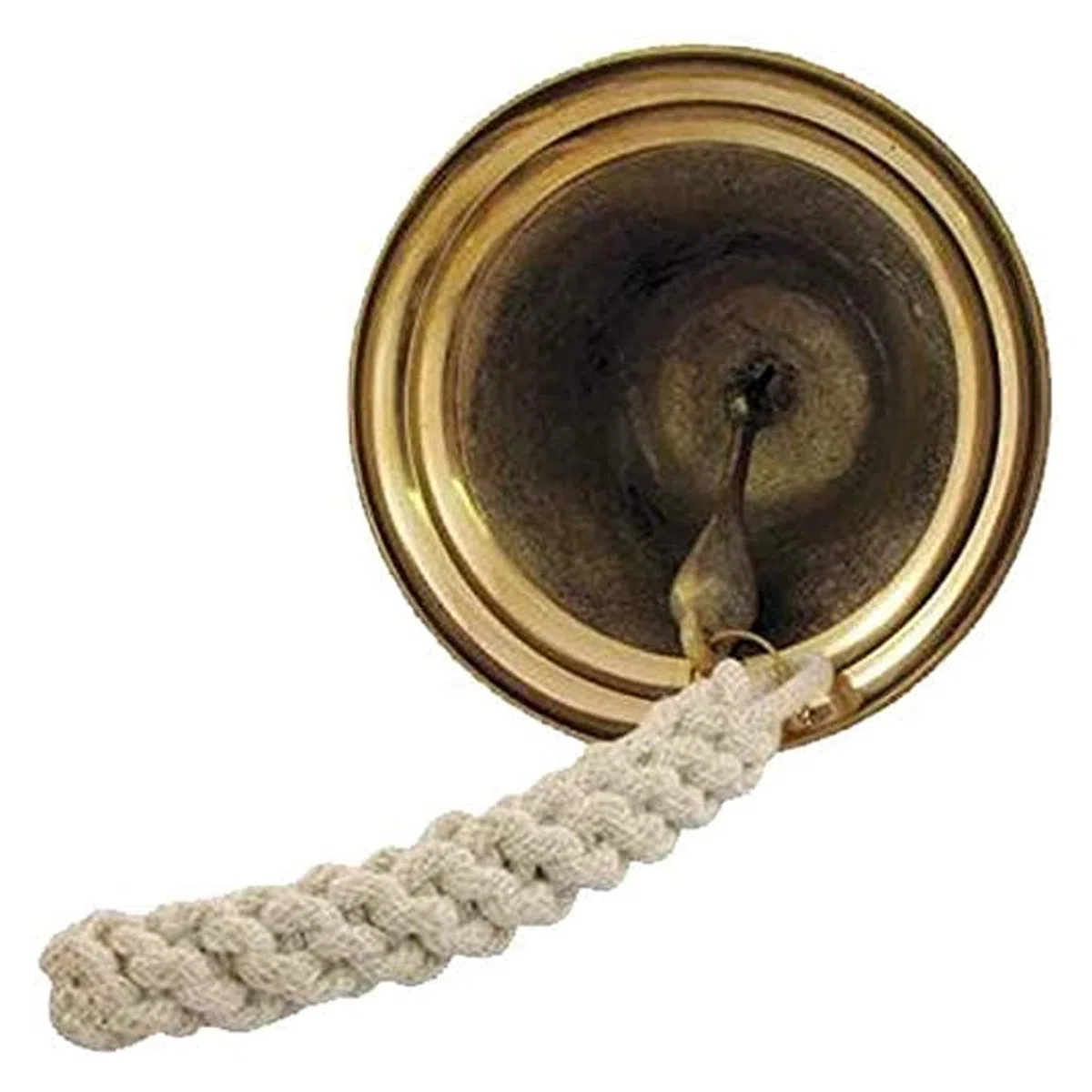 ARSUK Campanilla náutica, de latón Macizo para la Marina, para la Cena en la Escuela, en Barco, para la recepción, decoración del hogar, para Colgar en la Pared, Campana Antigua (3" Latón Sólido)