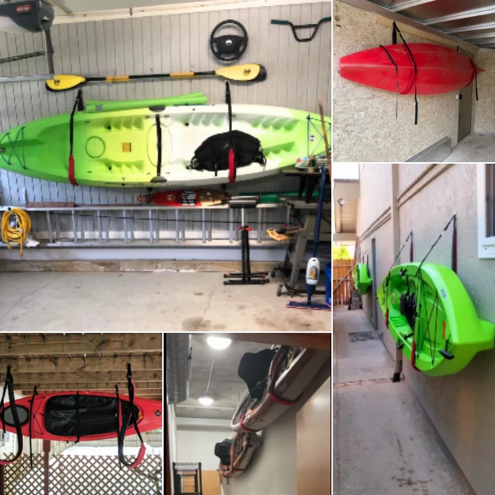 COR Surf Kayak Storage Eslinga Acolchada para Kayak Soporte de Pared