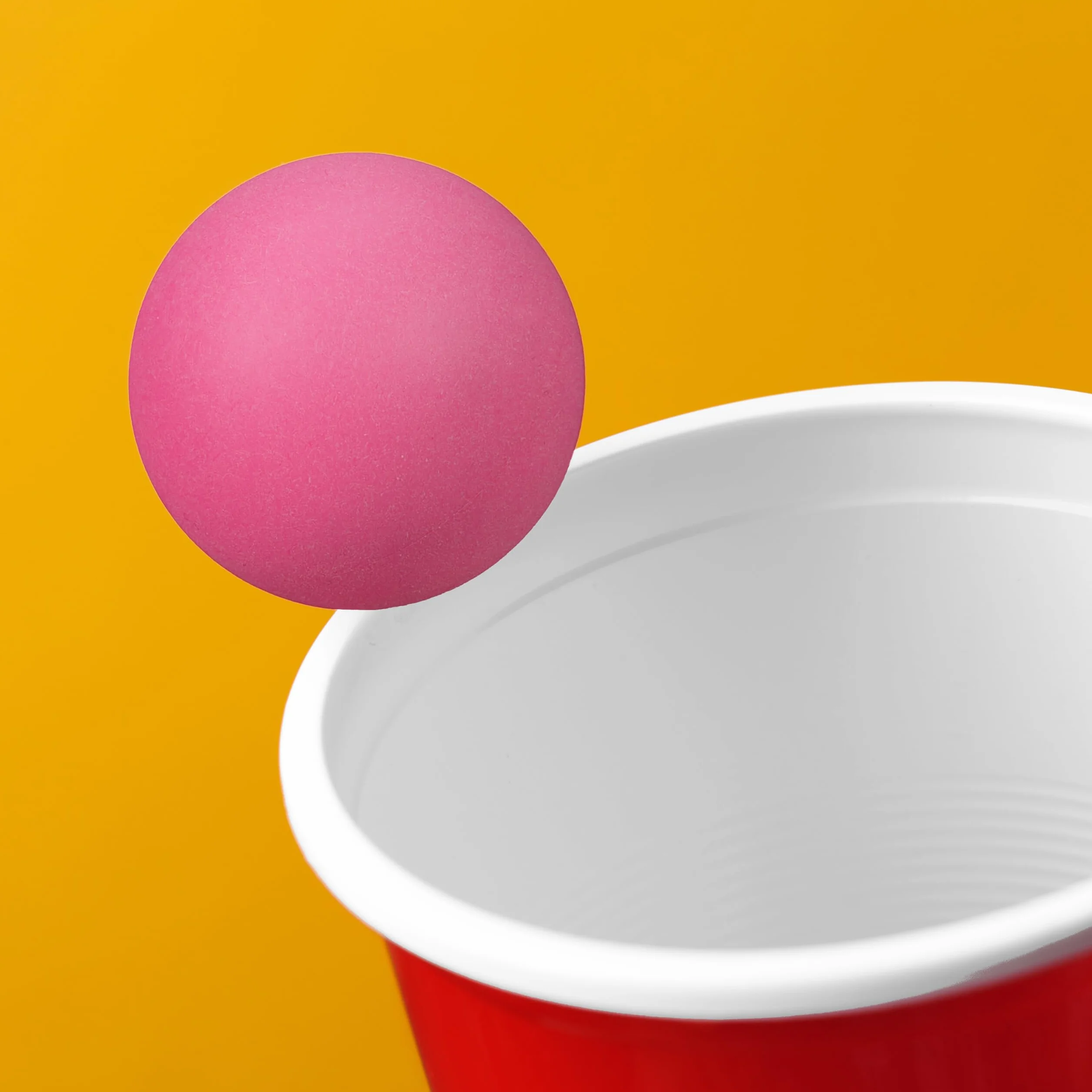Relaxdays Pelotas Ping Pong 100 Unidades Bolas de Plástico Tenis de Mesa 40 mm Rosa
