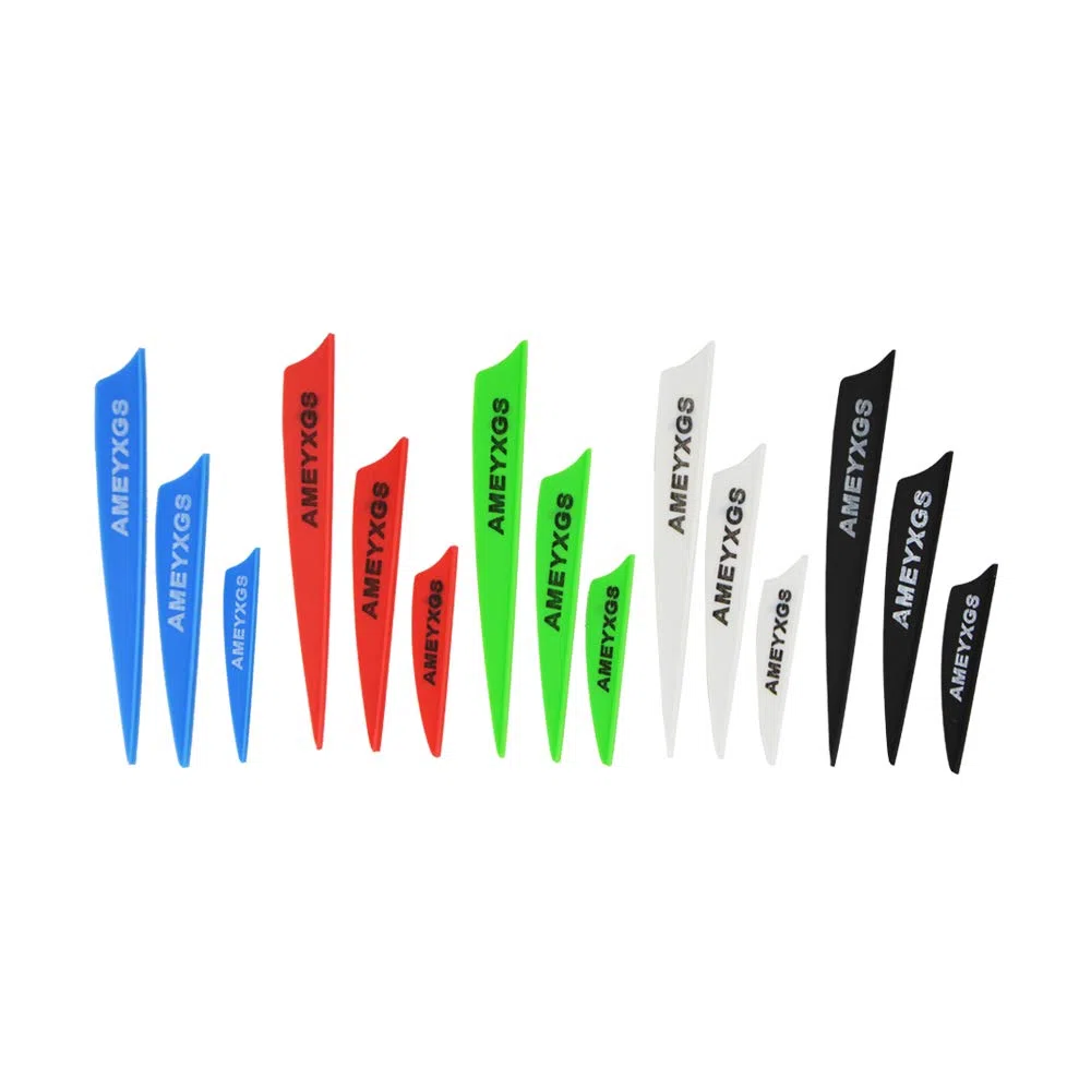 wolfman Tiro con Arco 100 Pcs Pluma de Flecha Pluma de Goma 2/3/4 Pulgadas en Escudo Gota de Agua Pluma de Flecha para Tiro con Arco de Caza DIY