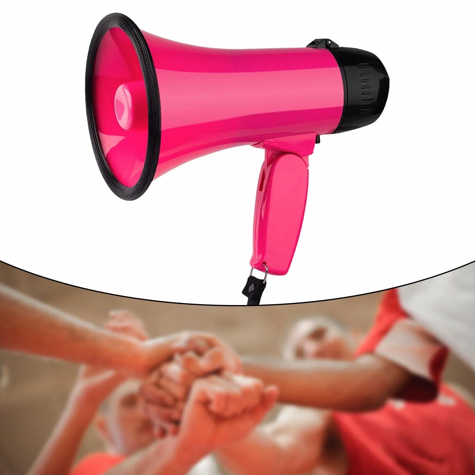 Altavoz megáfono de mano 25W Milageto Rosa rojo con grabación 240S