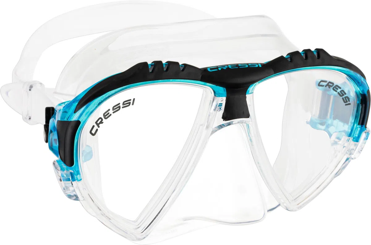 CRESSI Matrix Máscara Buceo Doble Lente Bajo Volumen con Amplio Campo de Visión Silicona Cómoda para Apnea Snorkel Submarinismo Profesional Adulto Unisex