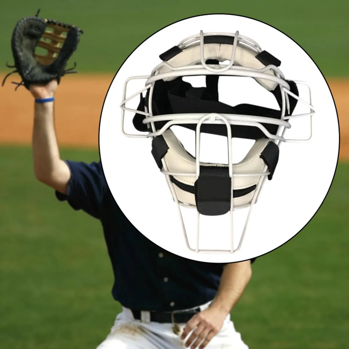 Casco para Receptor de Béisbol con Máscara Facial Integrada