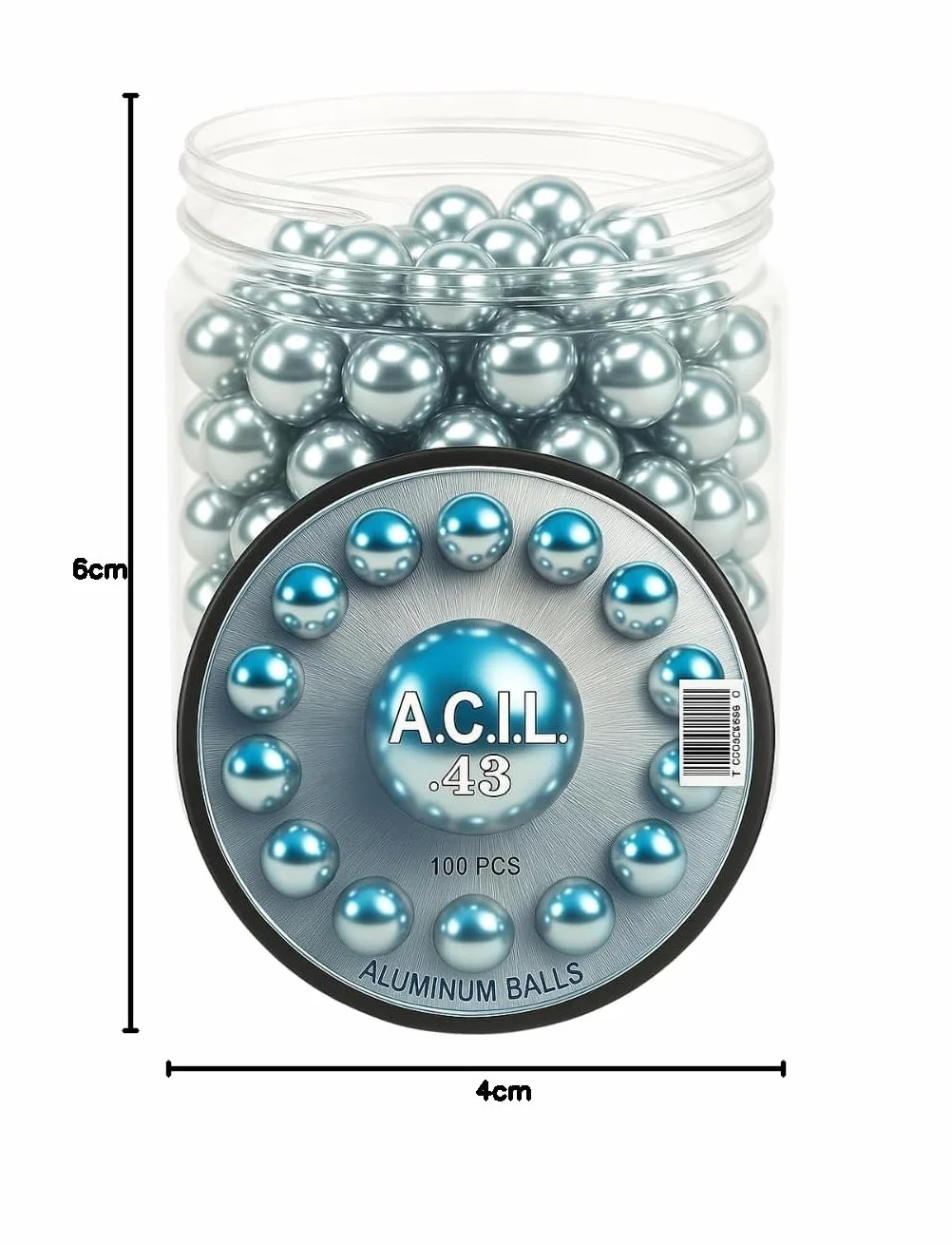 Bolas de aluminio en 43 Caliber Solid Resuable Seamless Paintballs for High Impact, Training, Target Practice and Defense. 43 Cal.
