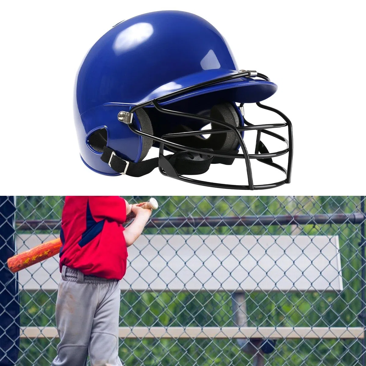 Fenteer Equipo de Softbol con Casco Y Mascarilla para Adultos, Protección Esencial