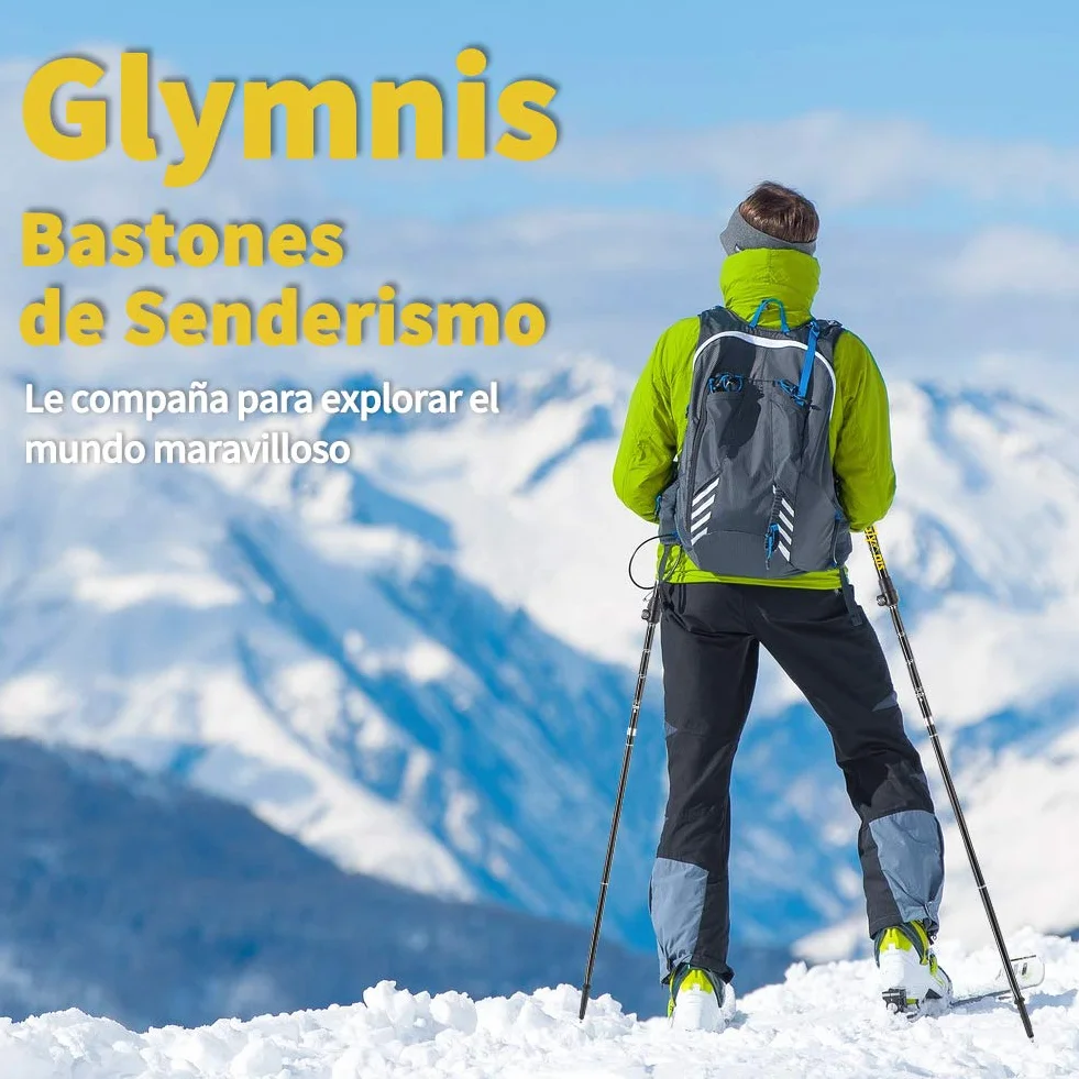Bastones de Senderismo Trekking Plegables 2pcs 36cm-130cm Aleación de Aluminio 7075 EVA para Senderismo Alpinismo Trail