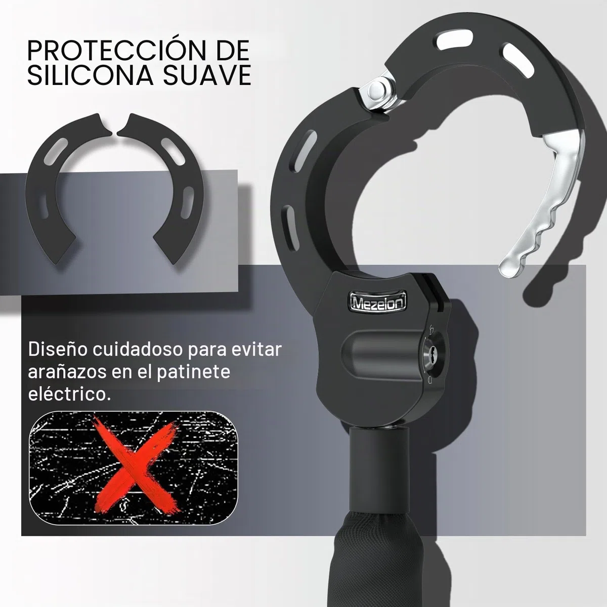Candado Patinete Electrico, Antirrobo Para Bici, Patinete eléctrico, Moto, Bicicleta (4 colores) Candado Antirrobo de Doble Anillo