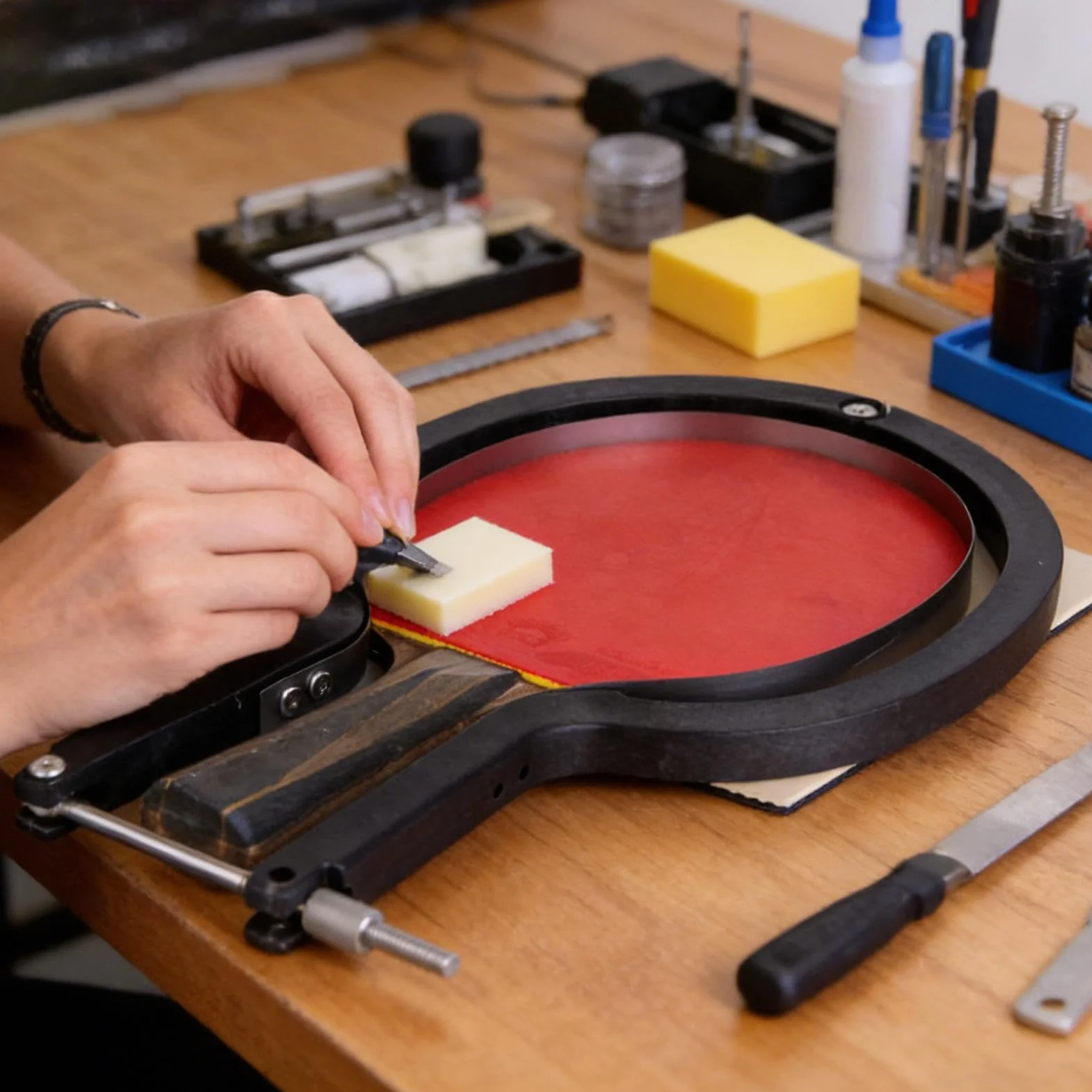 Cortador de Tenis de Mesa Ajustable para Cantos de Goma